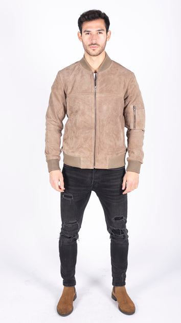 TruClothing Varsity Bomber Jacket Beige 5XLarge 3