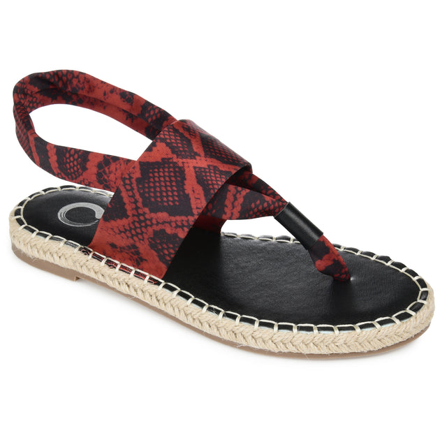 Journee Collection Flin Sandal Red US 7.5 2