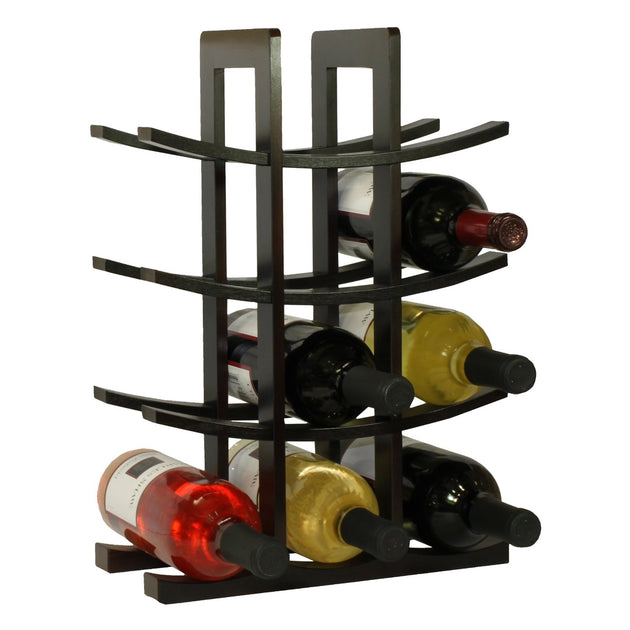 Hivvago 12-Bottle Wine Rack Dark Espresso 3