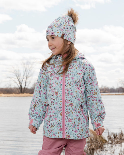 Deux par Deux Mid-Season Jacket Blue Flower Print US 8 3