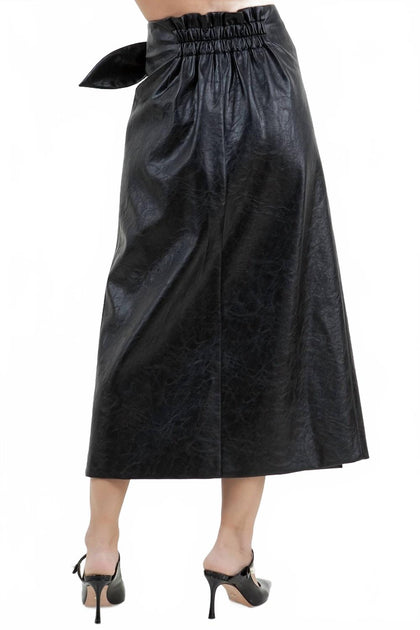 WHITEROOM+CACTUS Ankle Length Midi Wrap Skirt Black XSmall 4