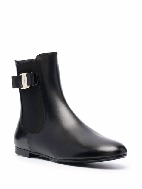 Salvatore Ferragamo Vara Bow Chelsea Boot Black US 5 3