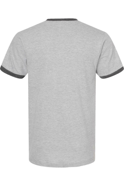 Tultex Fine Jersey Ringer T-Shirt Grey XXLarge 3