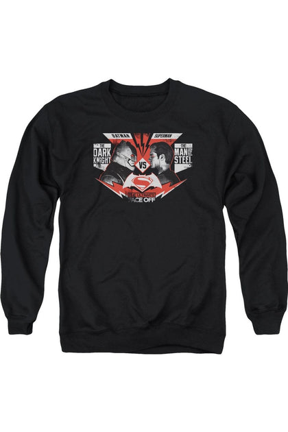 Gildan Batman V Superman Ultimate Face Off Crewneck Sweatshirt Black XL 2