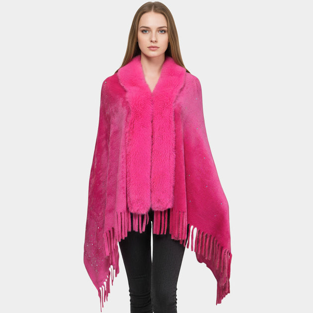 TRUEDAMES Poncho Wrap Black One Size 2
