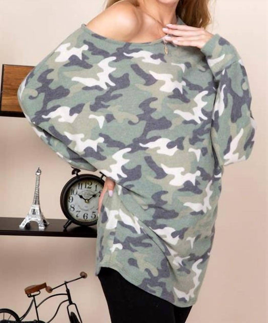 Emerald Collection Slouchy One Shoulder Dolman Top Green 1X 4