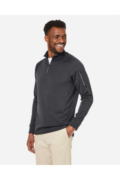 CORE365 Fusion ChromaSoft Fleece Pullover à Fermeture Quart de Zip Gris Small 4