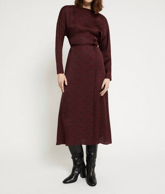 Ottod'ame Viskose-Langes Kleid Rot EU 46 2