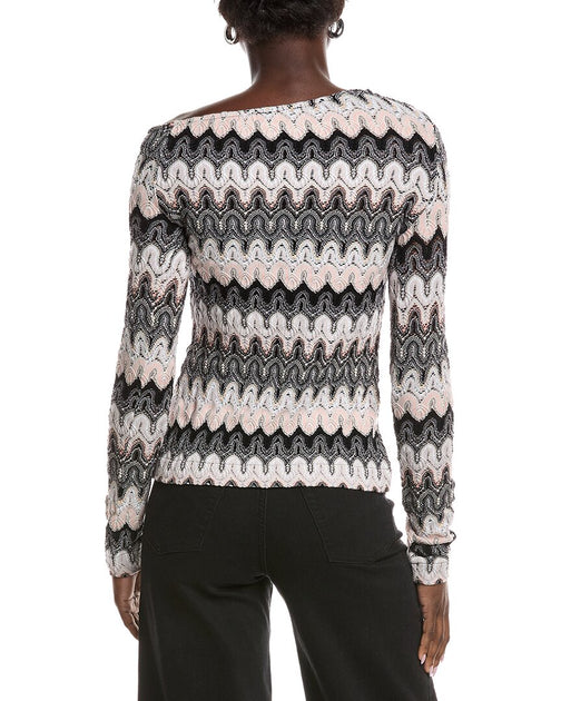M Missoni Textured Sweater Pink/White XLarge 3