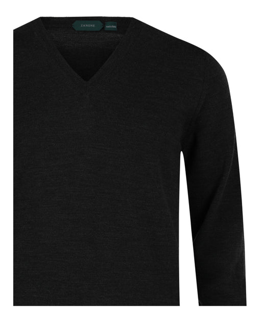 Slowear Zanone V-Ausschnitt Pullover Schwarz EU 48 8