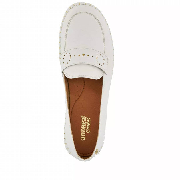 Andrea Comfort Moccasins White US 6 4