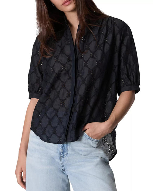 rag & bone Jordan Embroidered Top Blue Large 3