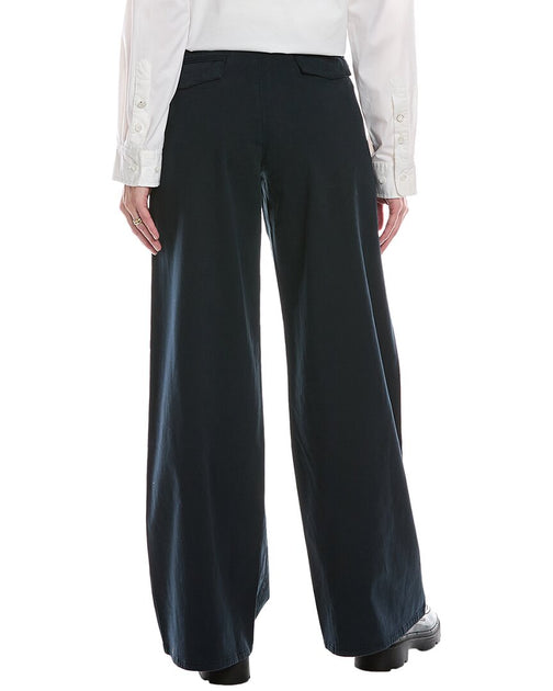 rag & bone Sofie Salute High-Rise Wide Leg Chino Jean Black US 00 3
