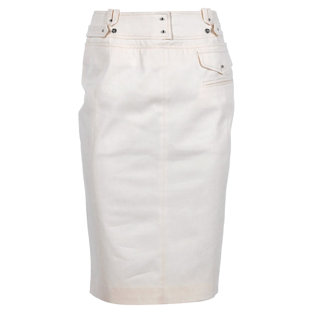 Altuzarra Bleistiftrock Midi mit Taillendetail Weiß EU 40 2