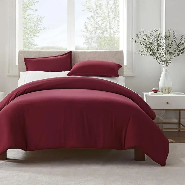 Serta Simply Clean Solid Duvet Cover King 6