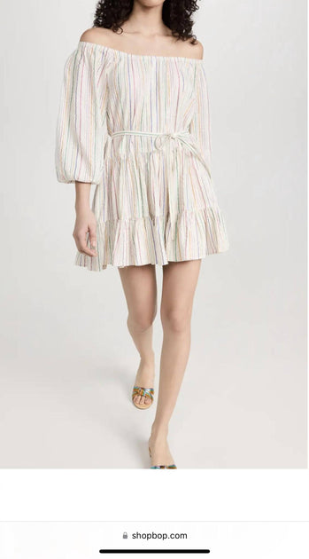 Apiece Apart Tilton Tiered Mini Dress Multi Small 2