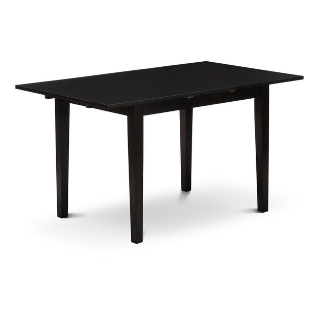 East West Furniture NFT-BLK-T Rectangular Dining Table Black 3