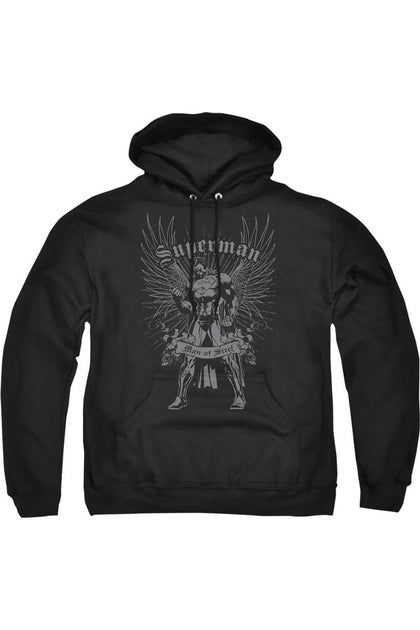 Gildan Superman Steel Kapuzenpulli Schwarz Small 2