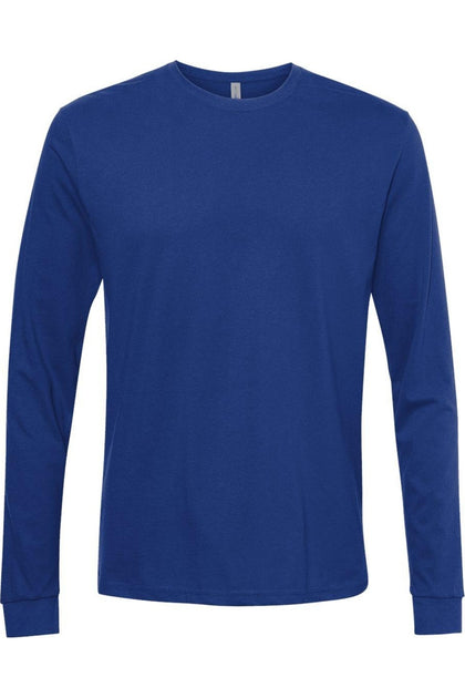 Next Level Unisex Sueded Long Sleeve T-Shirt Bleu XLarge 2