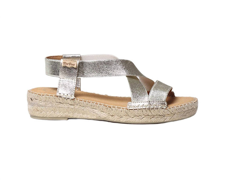Toni Pons Toni Espadrille Sandal Silver EU 41 2