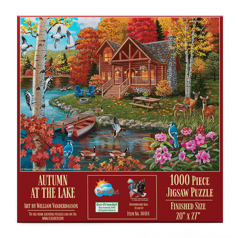 SunsOut Autumn at the Lake 1000 piece Jigsaw Puzzle for Adults