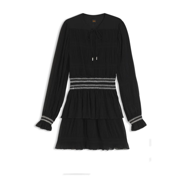 Boss Plisse Dress Black Size 4 2