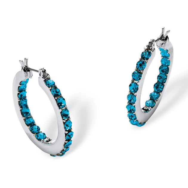 Palm Birthstone Inside-Out Hoop Earrings Multi 2