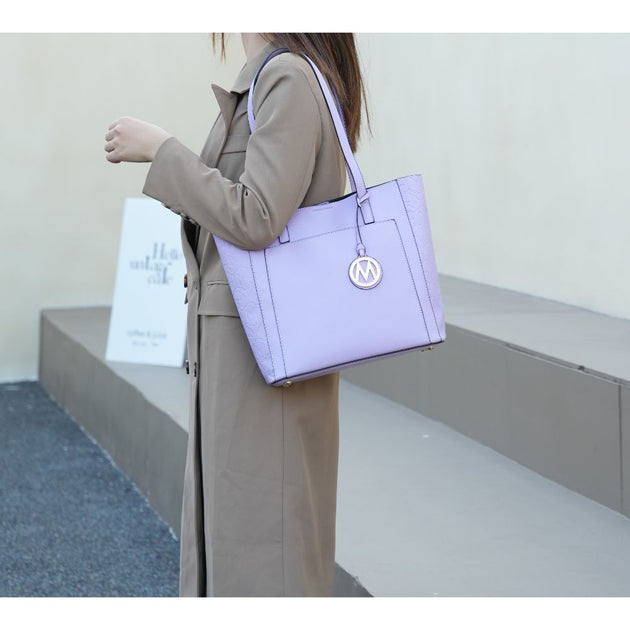 MKF Collection Lea Tote Handbag Grey Small 3