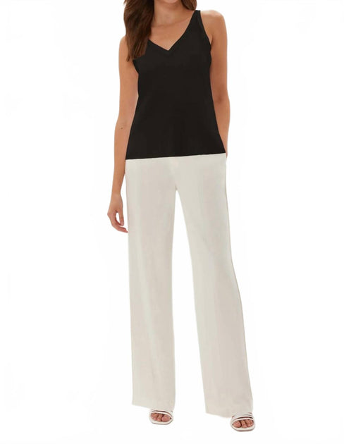 Ecru Kidman Reversible Satin Top Black XSmall 3