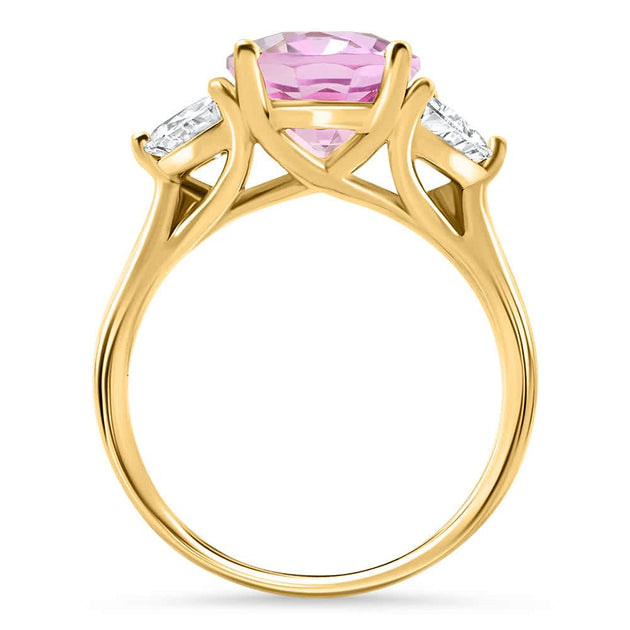 Pompeii3 Sapphire Diamond Ring Yellow Gold US 5 4