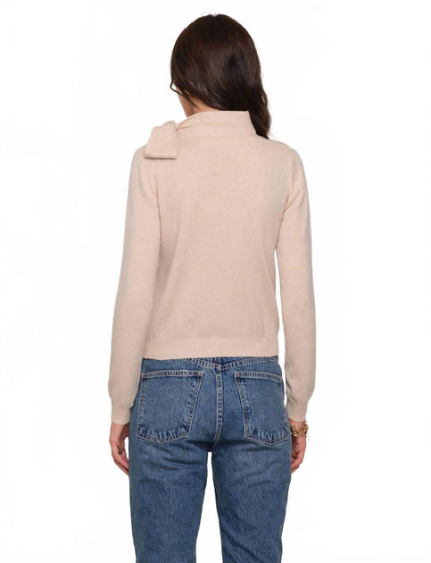 Heartloom Lissa Mock Neck Pullover Beige Small 3