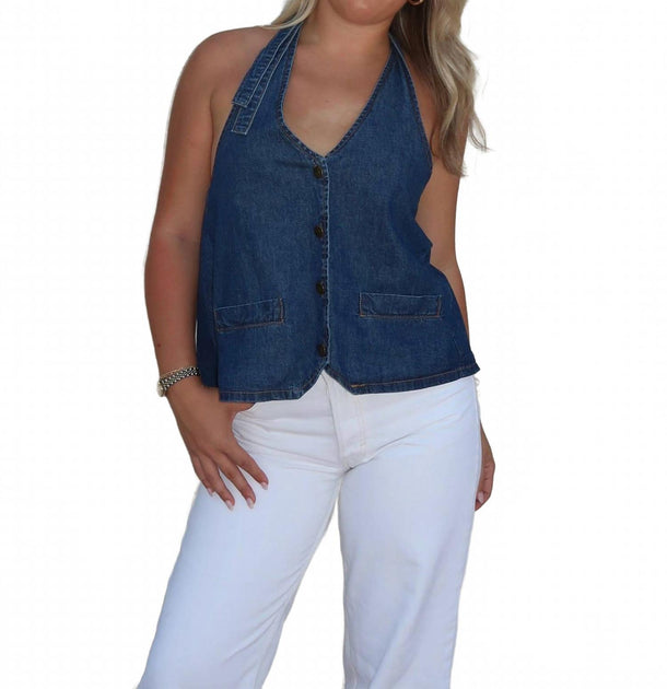 Olivaceous Ryder Denim Top Blue Medium 4