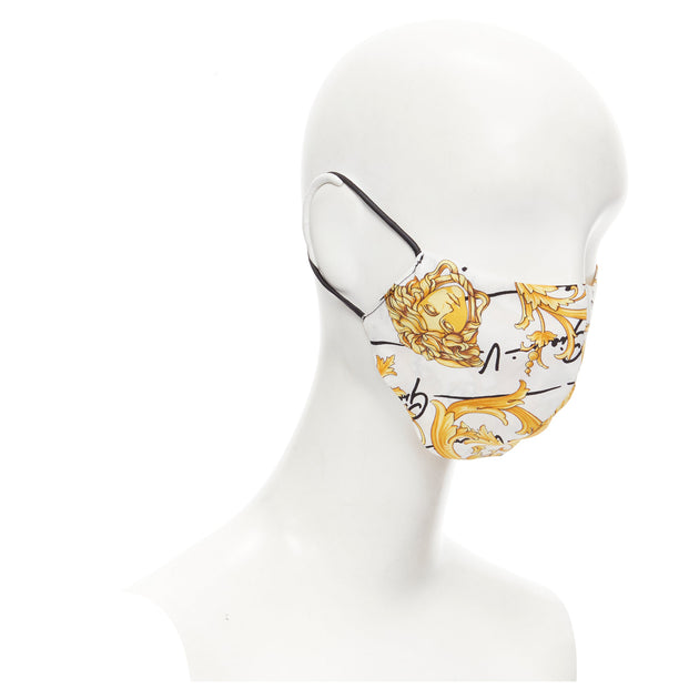 Versace Gianni Signature Silk Face Mask Gold One Size 3