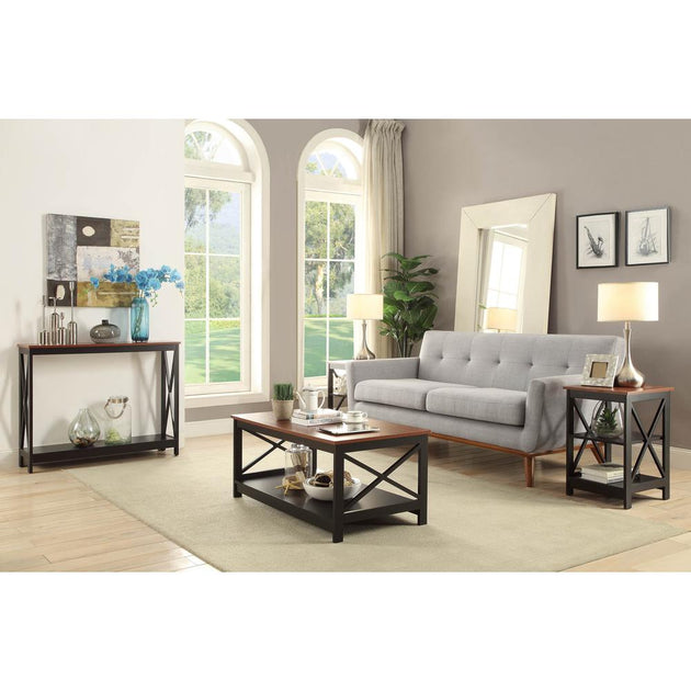 Convenience Concepts Oxford End Table Cherry/Black 3