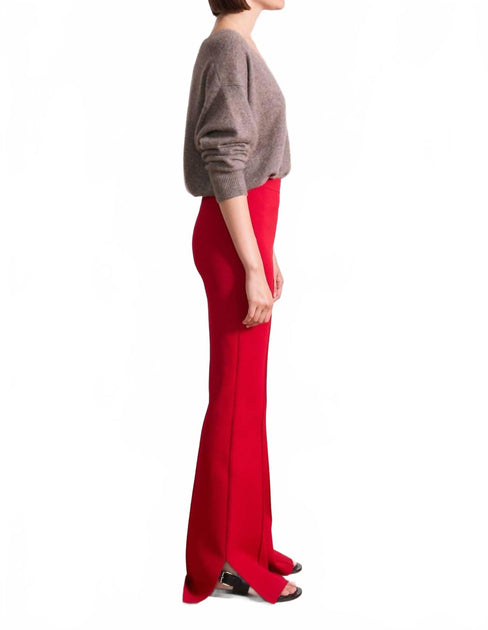 Apiece Apart Hana Pull On Full Flare Pants Red Large 3
