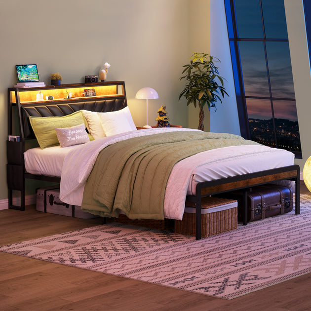 Streamdale Platform Bed Frame Black 2