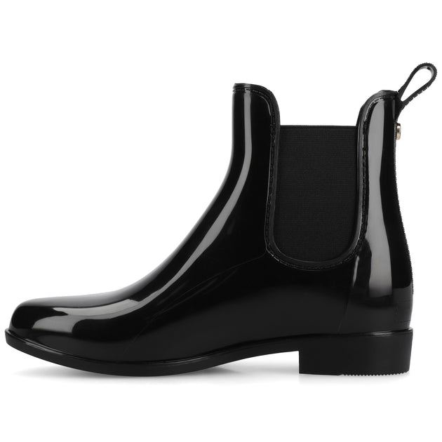 Journee Collection Drizzle Rain Boot Black US 9 3