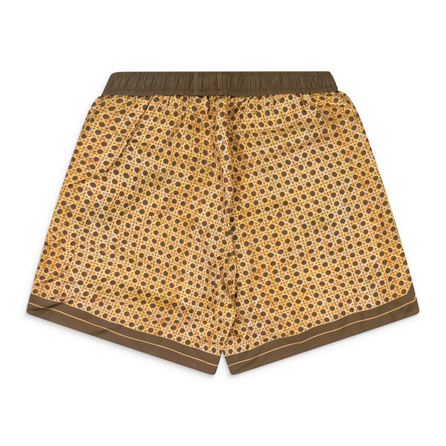 Amiri Weave Pattern Silk Shorts Brown Medium 3
