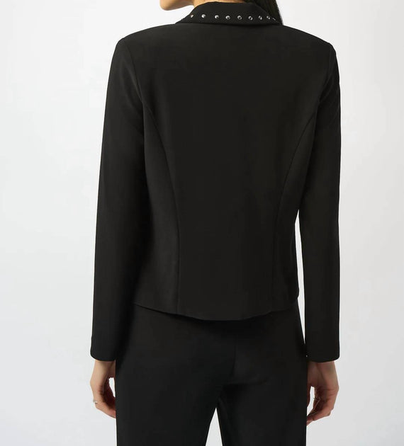 Joseph Ribkoff Studded Fitted Blazer Black US 8 3