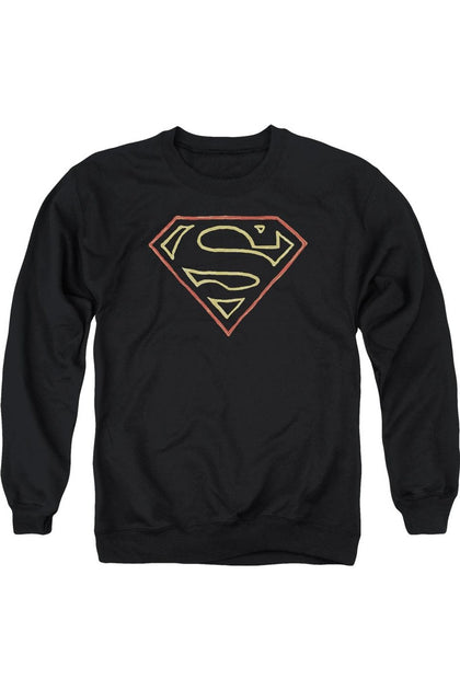 Gildan Superman Crewneck Sweatshirt Black Small 2