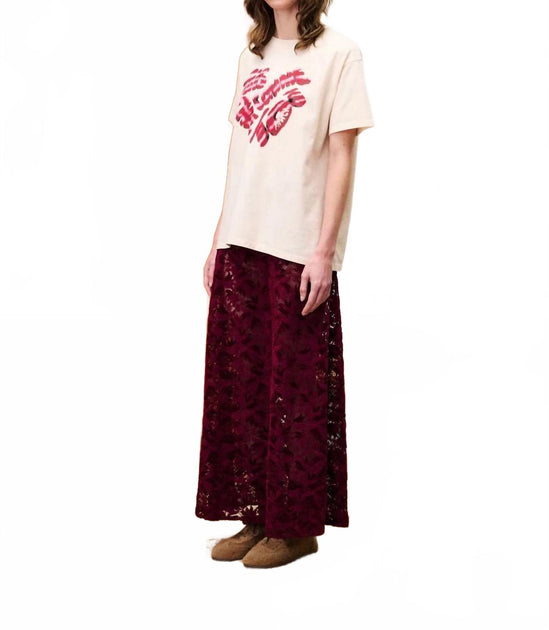 FRNCH Hebert Maxi Skirt Red Small 4