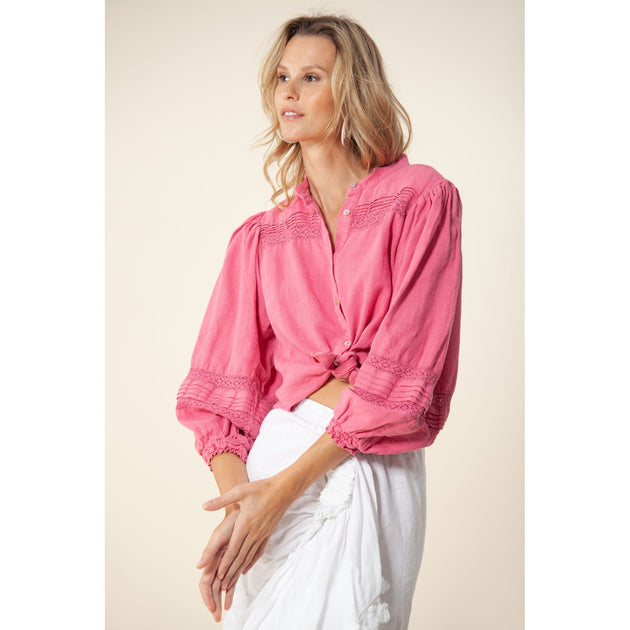 HaLe Bob Angelina Linen Top Pink XS 2