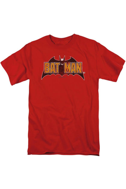 Gildan Batman Vintage Bat Logo T-Shirt Red XL 2