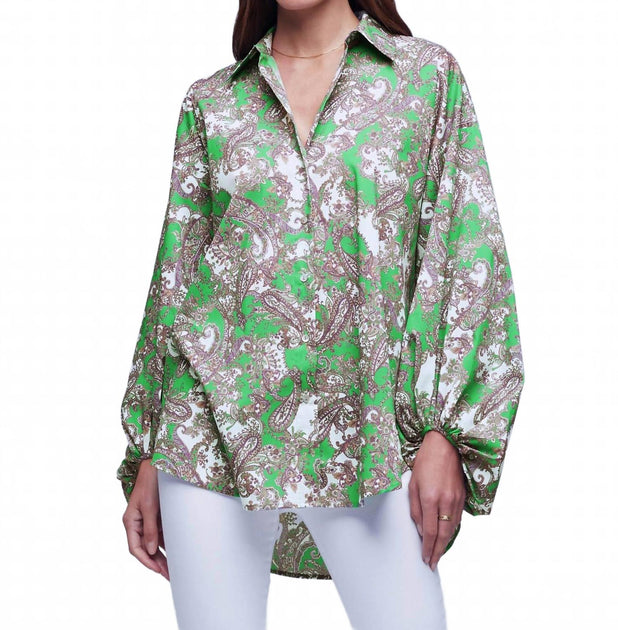 L'Agence Mickey Tunique Blouse Vert XXLarge 2