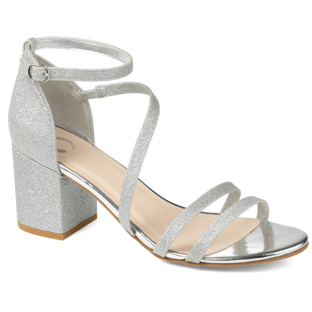 Journee Collection Bella Sandals Silver US 8.5 2