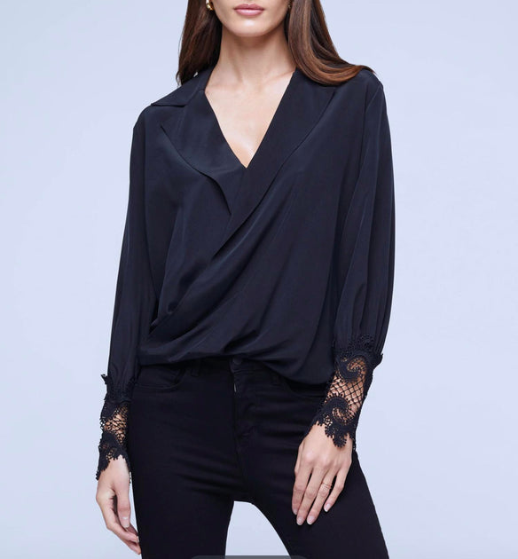 L'Agence Joah Blouse Blue Large 2