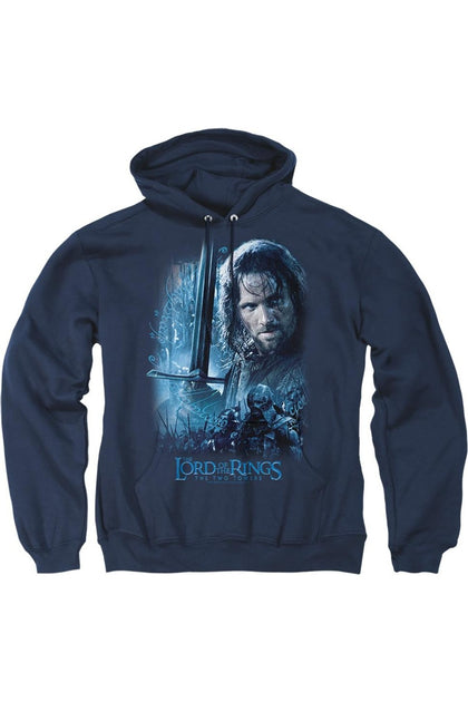 Gildan Lord Of The Rings King Hooded Sweatshirt Blue Medium 2