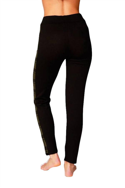 Angel Track Pant Plaid Trim Black Medium 4