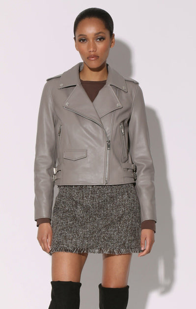 Walter Baker Liz Jacket Leather Grey XSmall 3