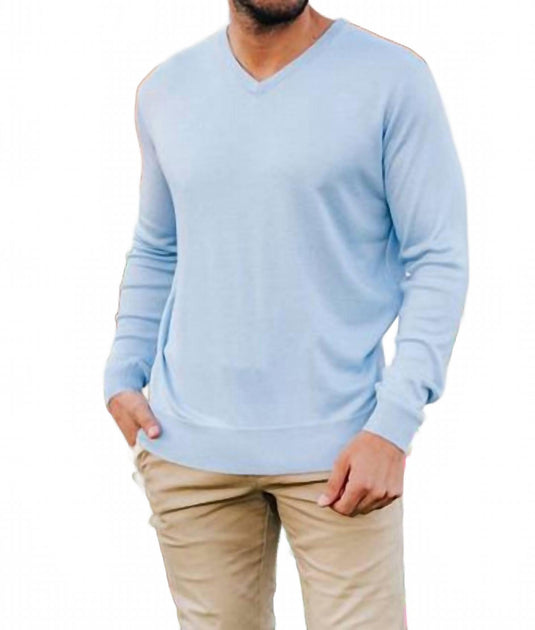 WEIV Chadwick V-Neck Sweater Blue 2X 2